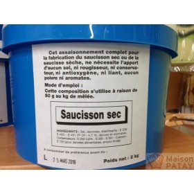 SAUCISSON SEC ORD. (E120) 2Kg