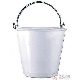 BACS EUROPE ET DIVERS : SEAU PLASTIQUE BLANC PLAS 14 L