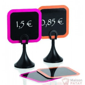 ETIQUETTAGE ET AFFICHAGE : 10 ETIQUETTE NEON ORANGE 70X70