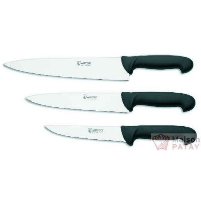 COUTEAUX EUROPEENS : COUTEAUX CHEF 25CM NOIR SURMOULE