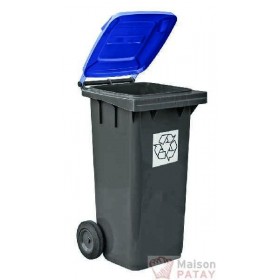 POUBELLE 120L TRI SELECT BLEU