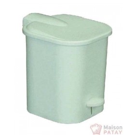 TRI DES DECHETS : POUBELLE CARREE 4L A PEDALE BL