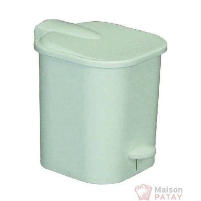 TRI DES DECHETS : POUBELLE CARREE 4L A PEDALE BL