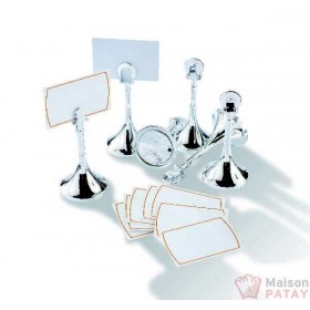 AFFICHAGE : BLISTER 6 PORTE-ETIQ.PP CHROME H.90