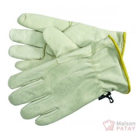 PAIRE GANTS ANTI-FROID CUIR T9