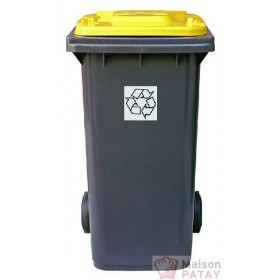 POUBELLE 120L TRI SELECT JAUNE