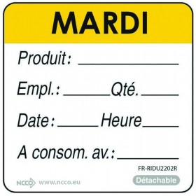 RL 500 ETIQUETTE MARDI JAUNE