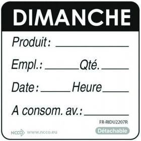 RL 500 ETIQUETTE DIMANCHE NOIR