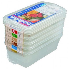 5 BOITES RIGIDES 1/3-AVEC COUVERCLE - 5L 