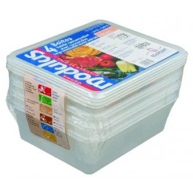 4 BOITES RIGIDES 1/2-AVEC COUVERCLE - 6L 