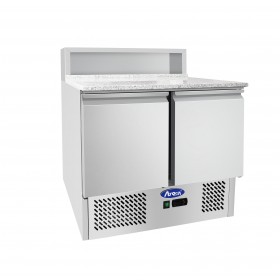 MEUBLE A PIZZAS GN1/1 - 2 PORTES - PLAN DE TRAVAIL : 340 OU 490 mm