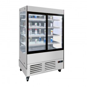 VITRINE MURALE 2 PORTES COULISSANTES 480L