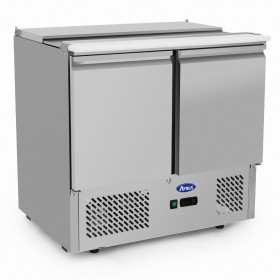 MEUBLE SALADETTE CAPOT INOX 2 PORTES