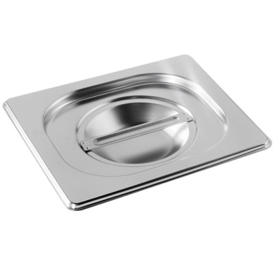 COUVERCLE POUR BAC GN 1/6 AVEC POIGNEE - EN INOX