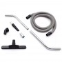 Accessoires de l'aspirateur Pharaon spécial boulangerie : flexible 2,5 m, entrée de cuve, brosse ronde, capteur conique...
