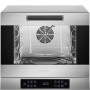 Four SMEG multifonction avec 5 niveaux d'humidification réglables. Four professionnel ALFA43XE1HDS pour 4 plaques 435x320 mm.