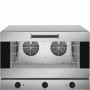 Four mixte vapeur SMEG 4 plaques 600x400 mm ou GN1/1, porte abattante, minuterie de 1 min à 60 min, thermostat de 50 à 270°C.