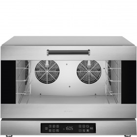 Four multifonctions SMEG 4 niv. 600x400 mm ou GN1/1. Four mixte vapeur à sonde avec minuterie 1-99 min et thermostat 50-280°C.