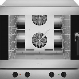 Four mixte vapeur SMEG 6 plaques 600x400 mm ou GN1/1 avec ouverture de porte au choix : charnière gauche ou droite.