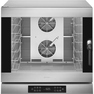 Four mixte vapeur SMEG 6 niveaux 600x400 mm ou GN1/1 avec sonde à cœur. Choix charnière de porte gauche.