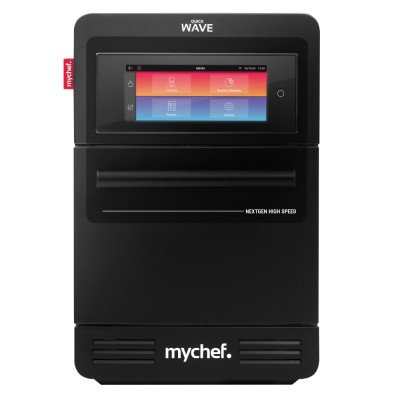 Four à cuisson accélérée Mychef noir, modèle tactile monophasé Quick Wave 1 avec filtre catalytique