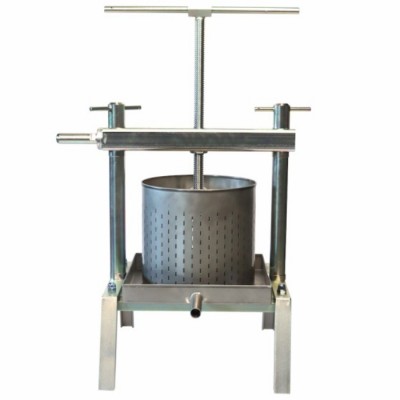 Pressoir à fruit et légumes professionnel 20 L de fabrication française. Volumes : pressoir 20 L, pressoir 40 L, pressoir 70 L.
