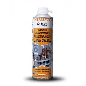 Lubrifiant alimentaire de qualité Quick Tech. Spray de graisse alimentaire 50 cl conforme aux normes NSF et résistant à l'eau.