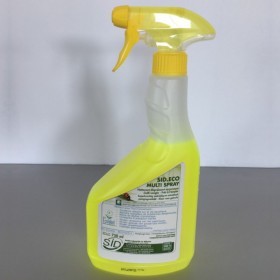 Avec son écolabel européen, le liquide dégraissant en spray de 750 mL SID.ECO MULTI allie nettoyage de cuisine et écologie.
