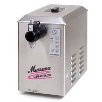 Machine réfrigérée à chantilly munie d'une cuve de 4 litres. Machine à crème chantilly aux normes HACCP en inox.