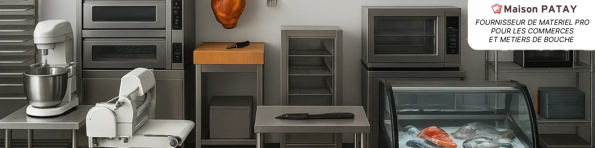 Maison Patay, le magasin de matériel de cuisine qui fournit les métiers de bouche et les commerces alimentaires en appareils et en mobilier inox sur mesure.